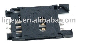 KF014 6 핀 ABS 500VDC ISO9001 SIM 카드 커넥터