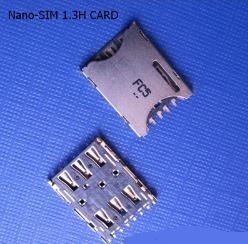 50V 0.5A 6 핀 푸쉬 풀 나노 SIM 카드 커넥터